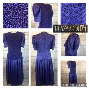 Plaza south vintage dress 
Screaming 80’s dress 
In purple with black